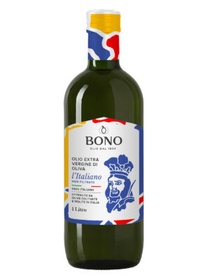 Bottiglia olio italiano non filtrato Bono