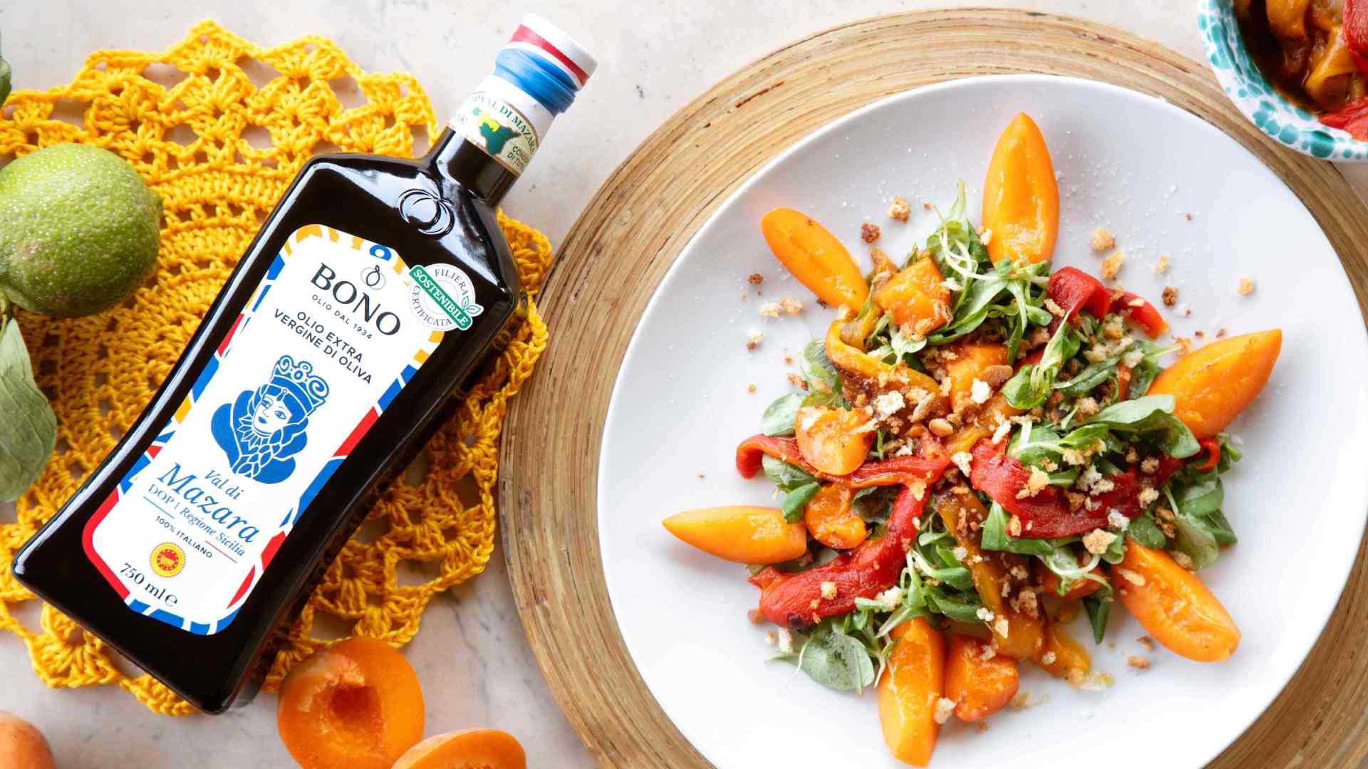 Insalata di albicocche e peperoni